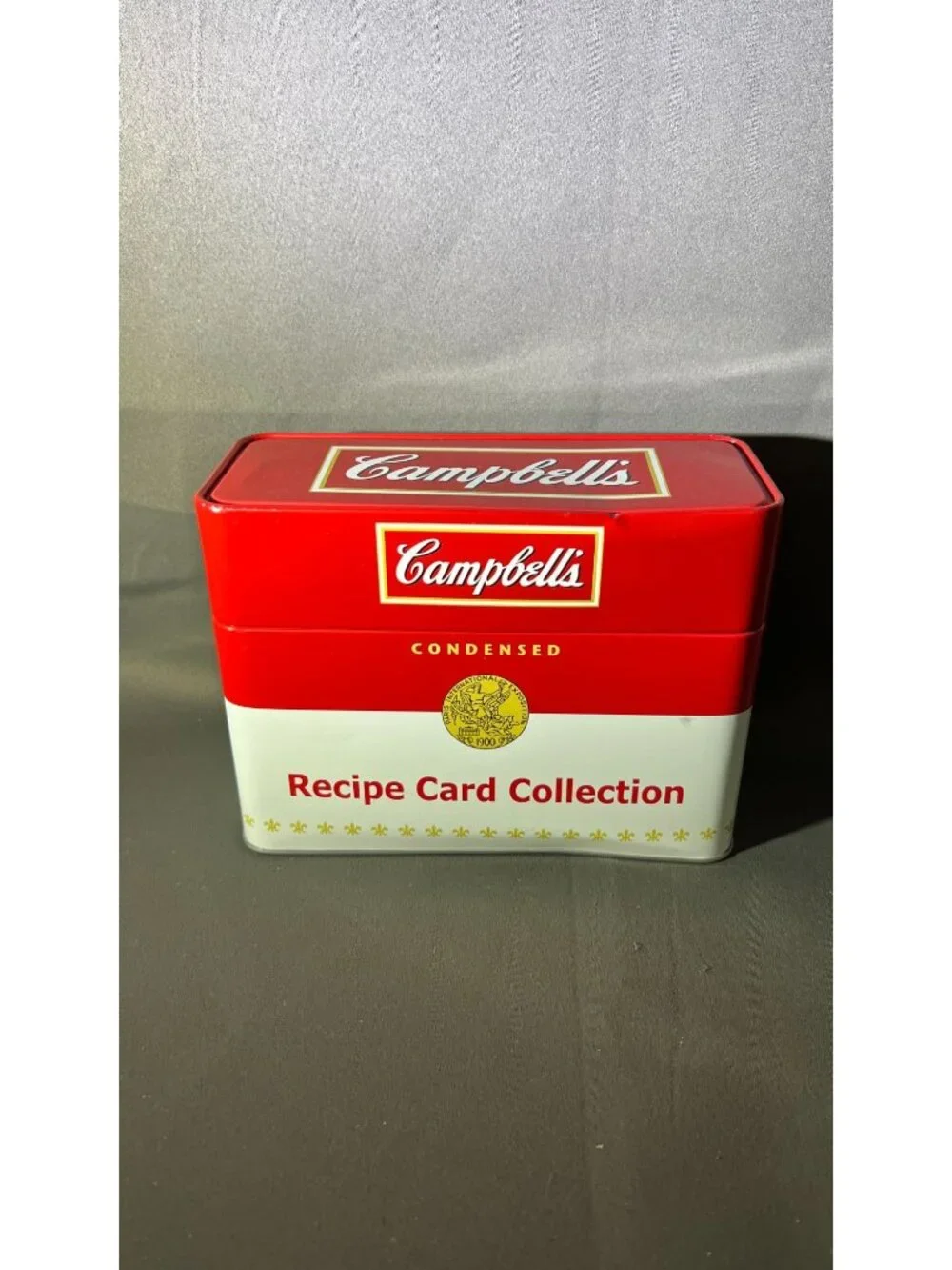 Campbells Recipe Card Collection Tin Red & White Vintage Design